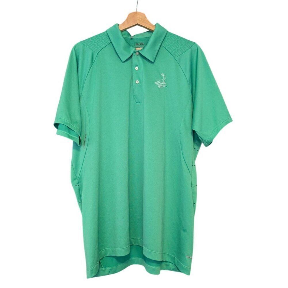 Adidas Pinehurst 1895 Golf Polo Men’s L Green ClimaCool Formotion Putter Boy